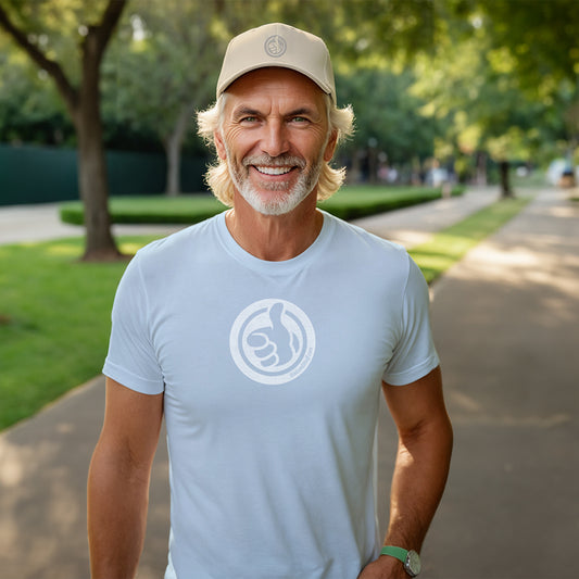 ALL GOOD Tee in Light Blue