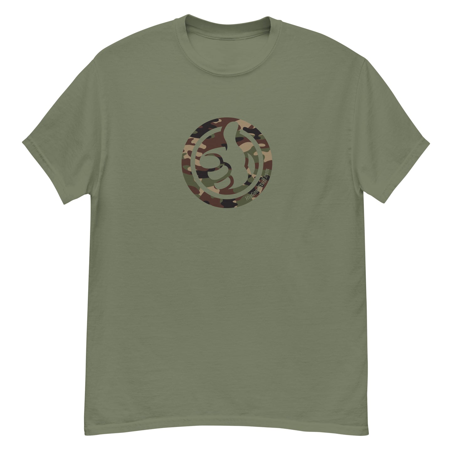 ALL GOOD Tee in Camo Green