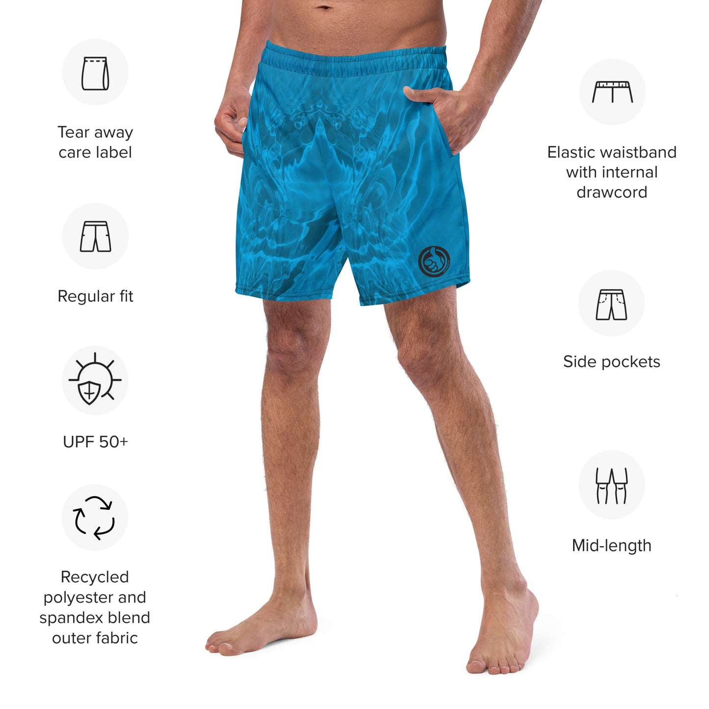 GOOD VIBES Athletic Shorts Water