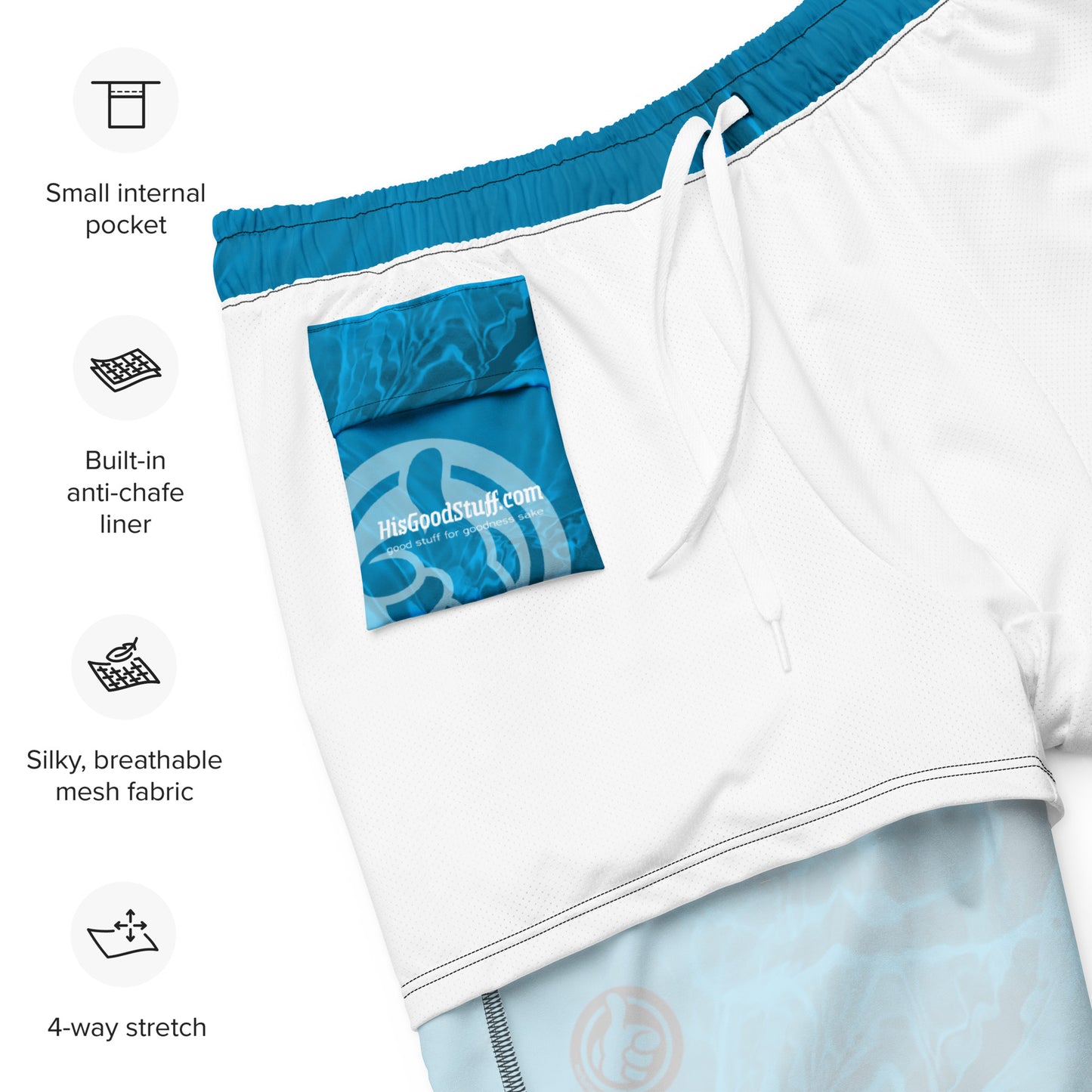 GOOD VIBES Athletic Shorts Water