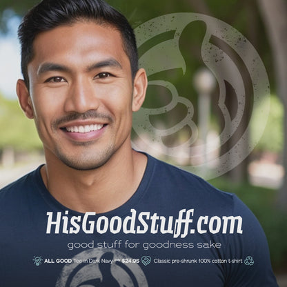 ALL GOOD Tee in Dark Navy