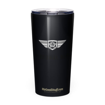His Good Stuff tapered stainless steal tumbler 20oz