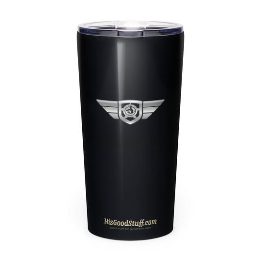 His Good Stuff tapered stainless steal tumbler 20oz