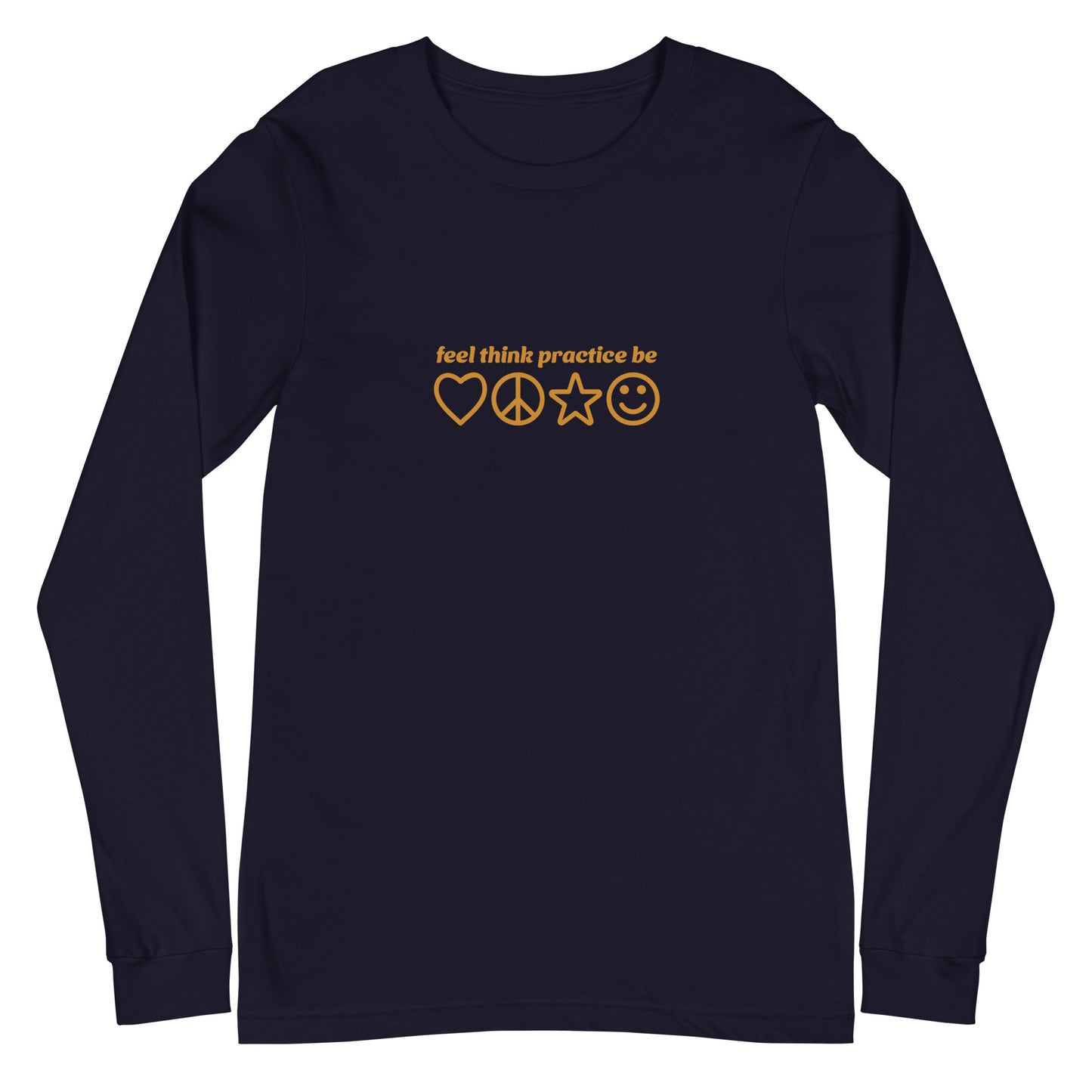 GOOD VIBES Long Sleeve Tee in Navy