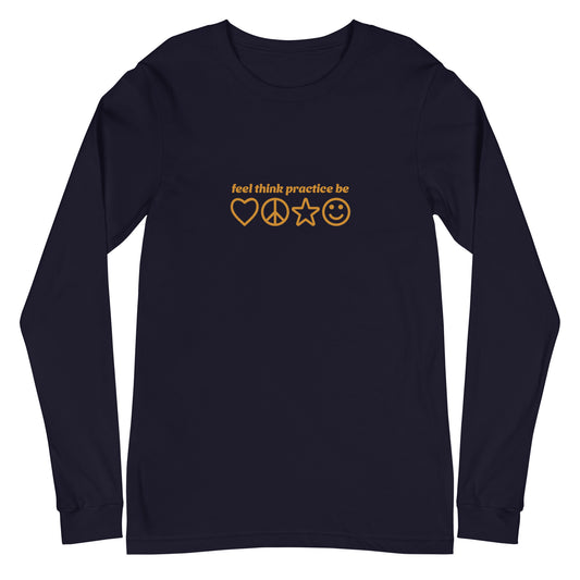 GOOD VIBES Long Sleeve Tee [navy]